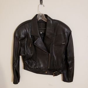 Leather Italy Black Real Leather Jacket